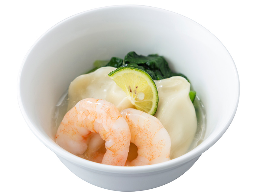 海老の水餃子、スダチの香り