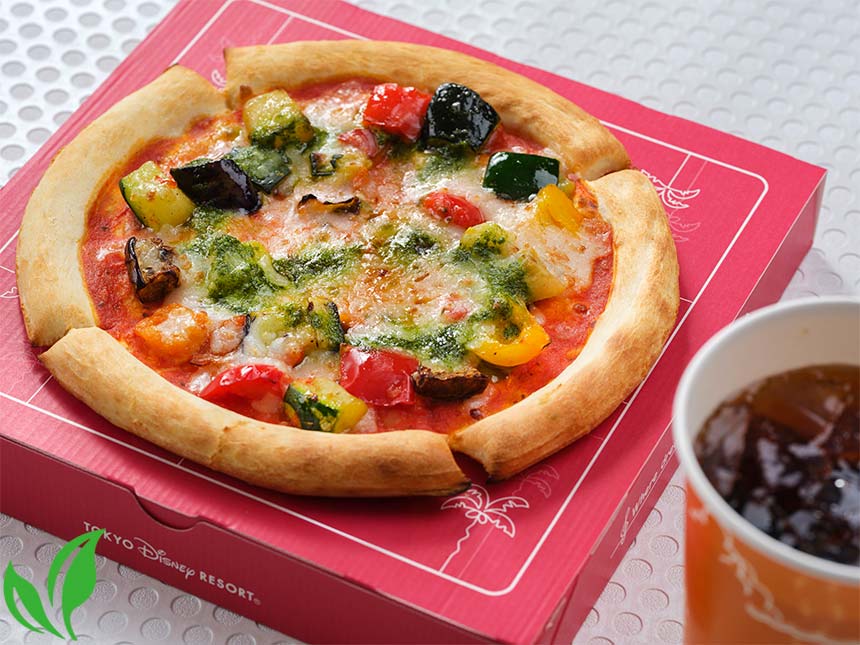 グリル野菜のピザ