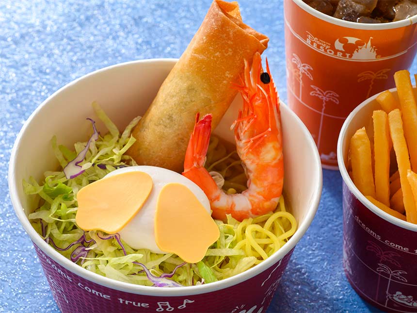 春巻きとエビの冷やし麺（ゆず塩）