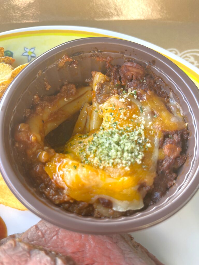カサレッチェとミートソースのオーブン焼き(エッグ&チーズ)