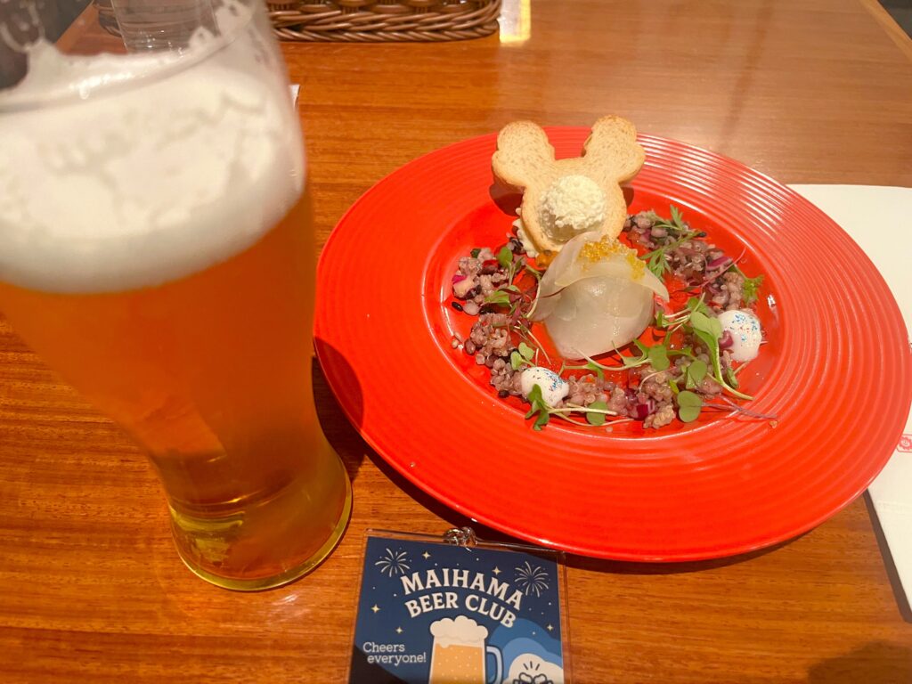 海老とズッキーニのタルタルと真鯛のマリネ、カリフラワー＆リコッタのディップとクルトン