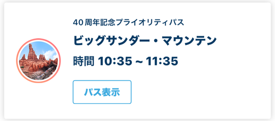 ビッグサンダーマウンテンプライオリティパス